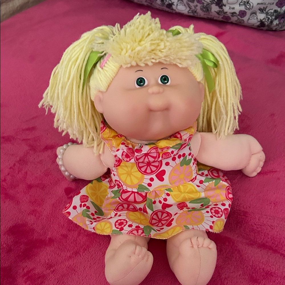 Colorful Kids Doll with Fruit Dress